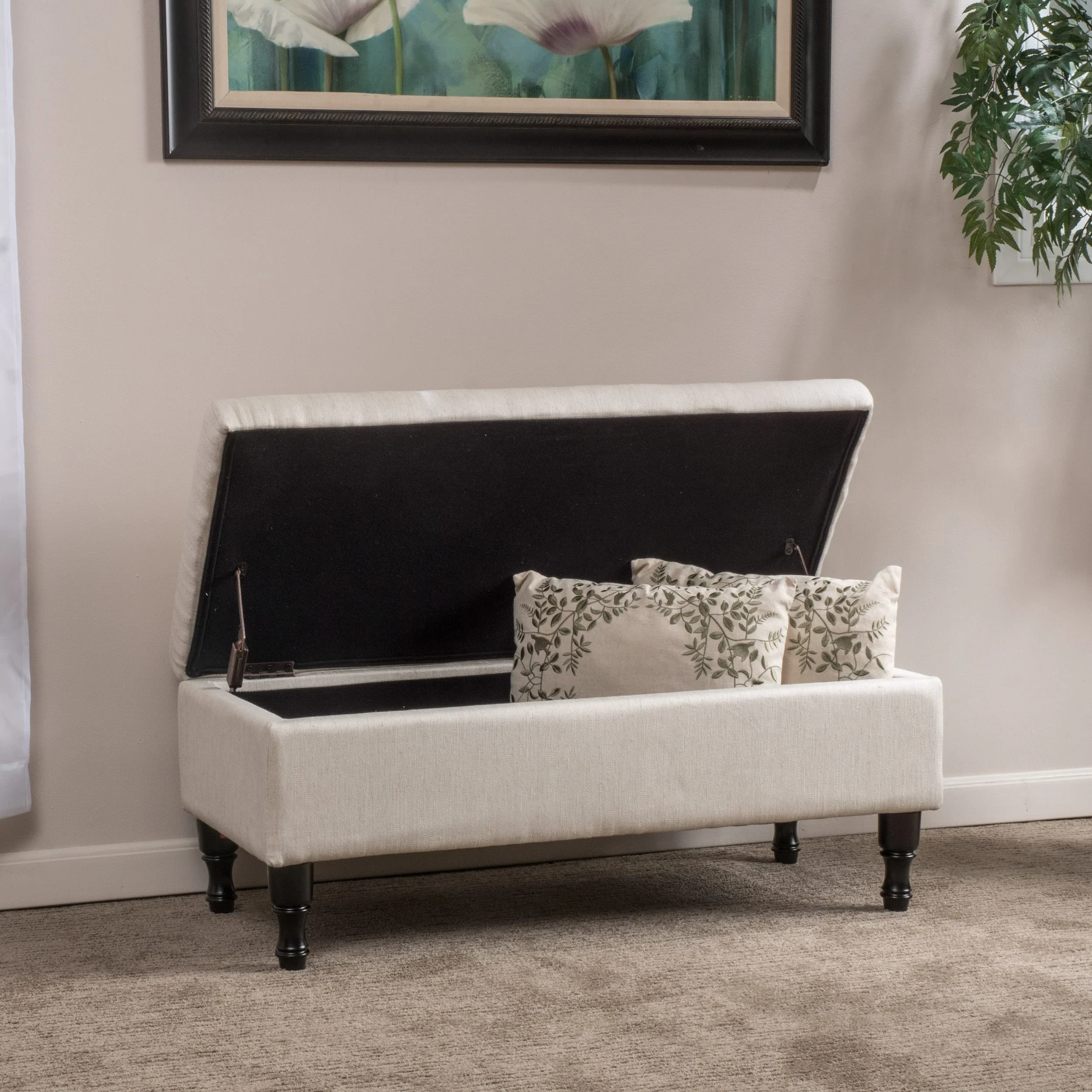 Chantelle Fabric Storage Ottoman by Christopher Knight Home
