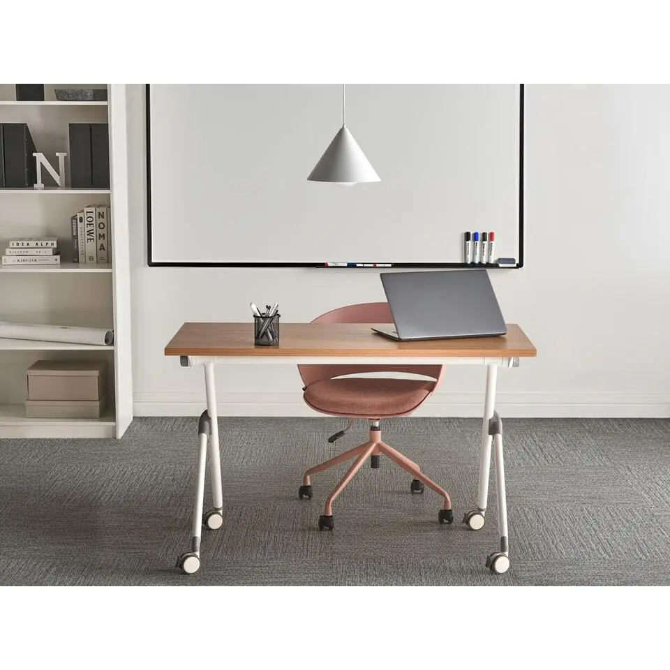 BENDI - Bureau inklapbaar - Bruin/Wit - 120 x 60 cm - MFC