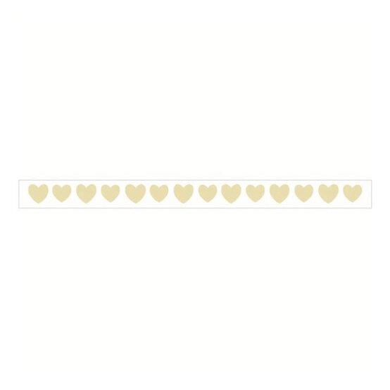 Cream Hearts Satin Ribbon 6mm x 4m