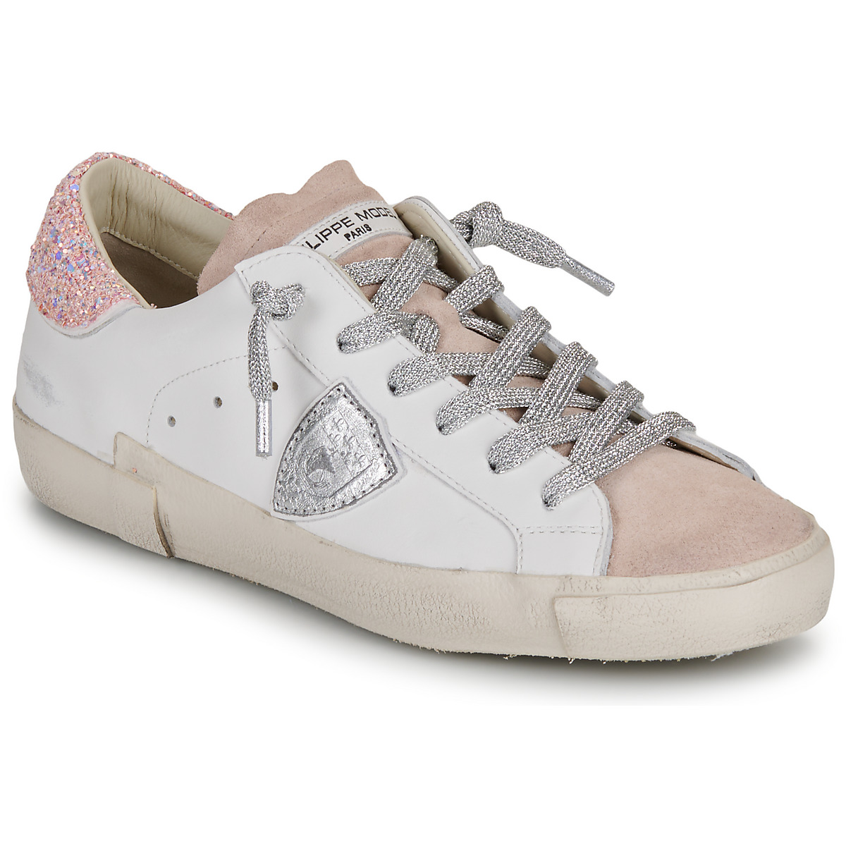 Philippe Model - PRSX LOW WOMAN - White / Pink