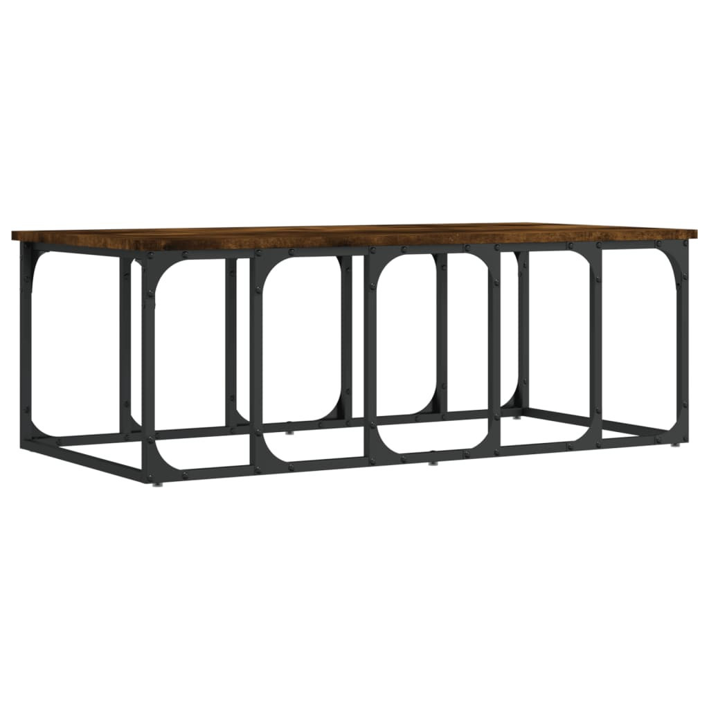 Stolik Kawowy Ława Stół Brązowy 100x50x35.5 Do Salonu Do Pokoju