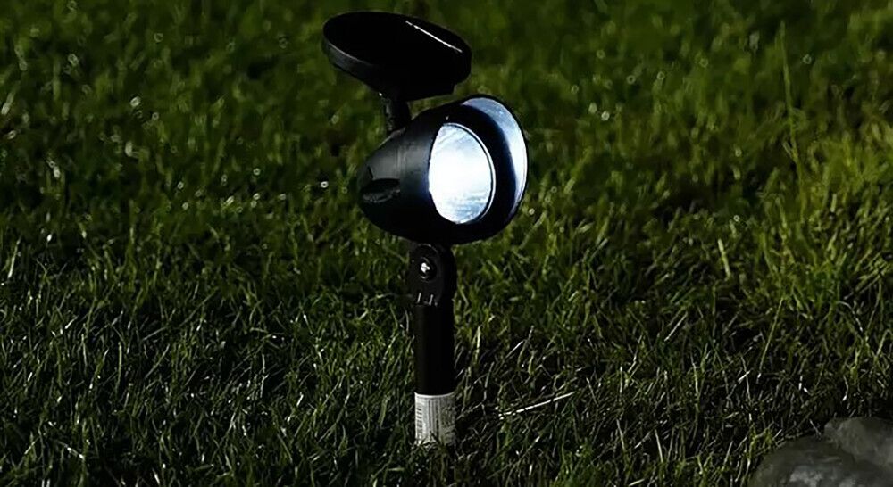 SOLCELLELAMPE SPOT SVART