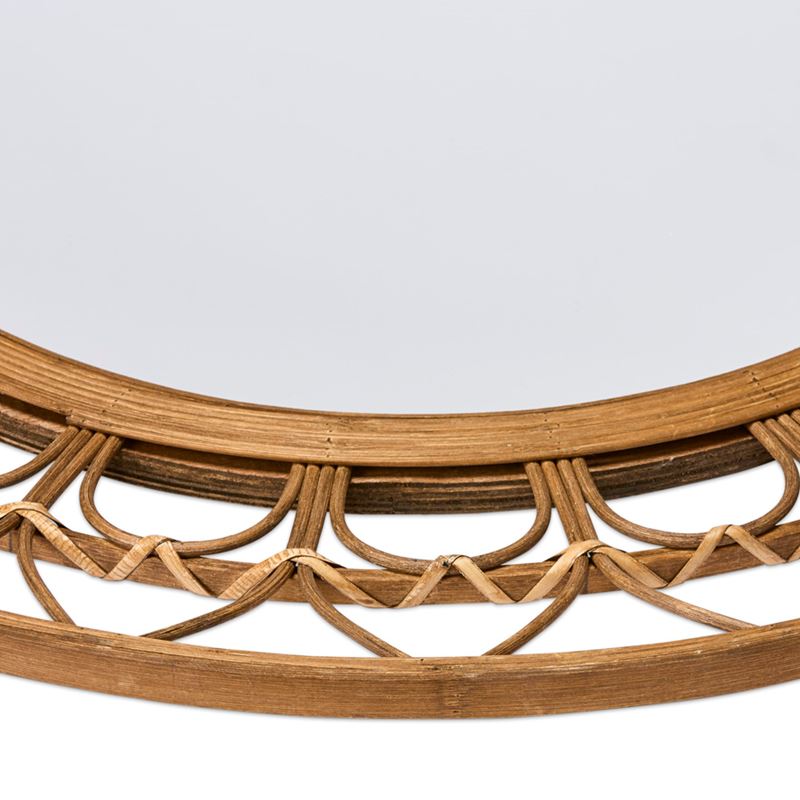 Barbados Natural Round Mirror