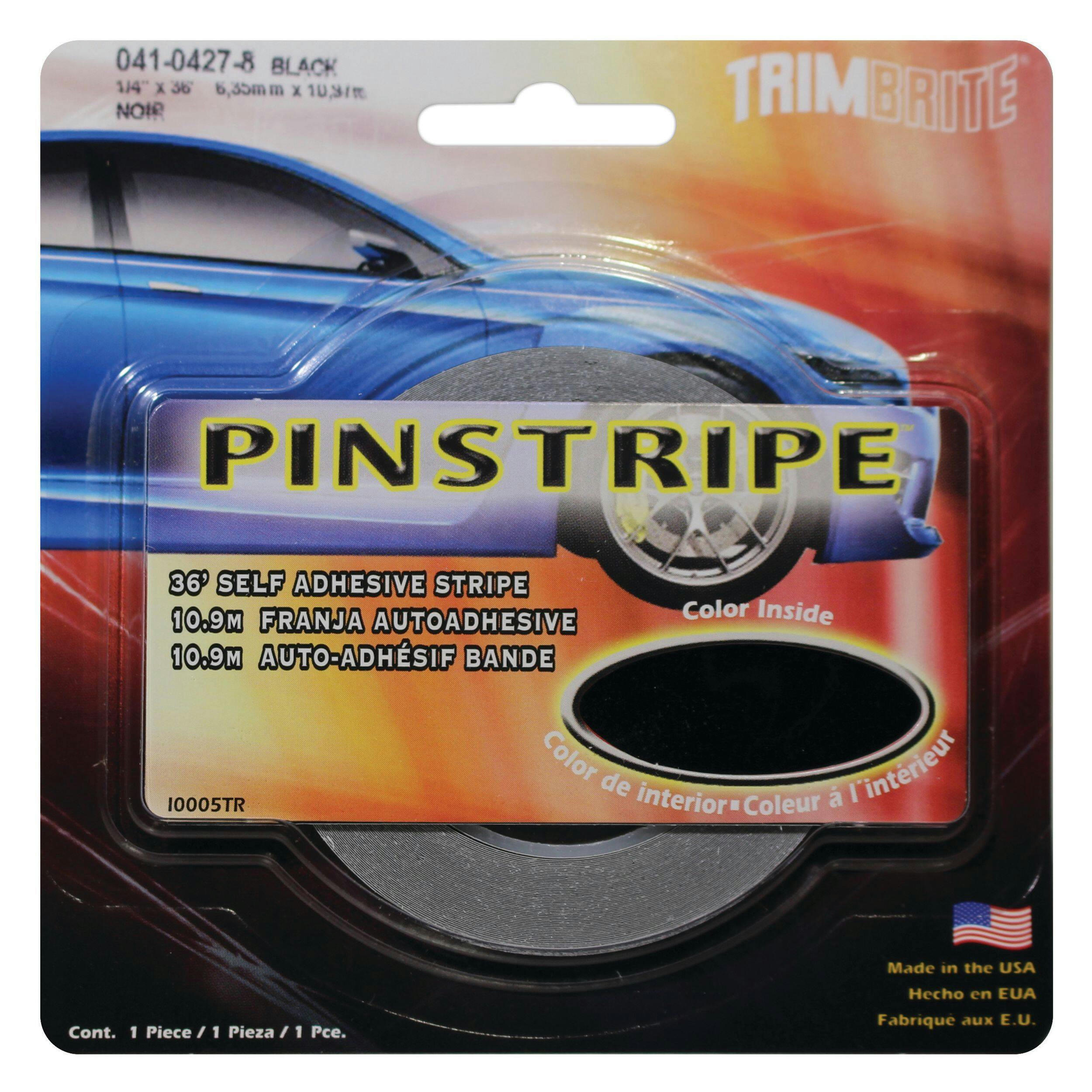 Trimbrite Solid Stripe, Black, 1/4-in x 36-ft