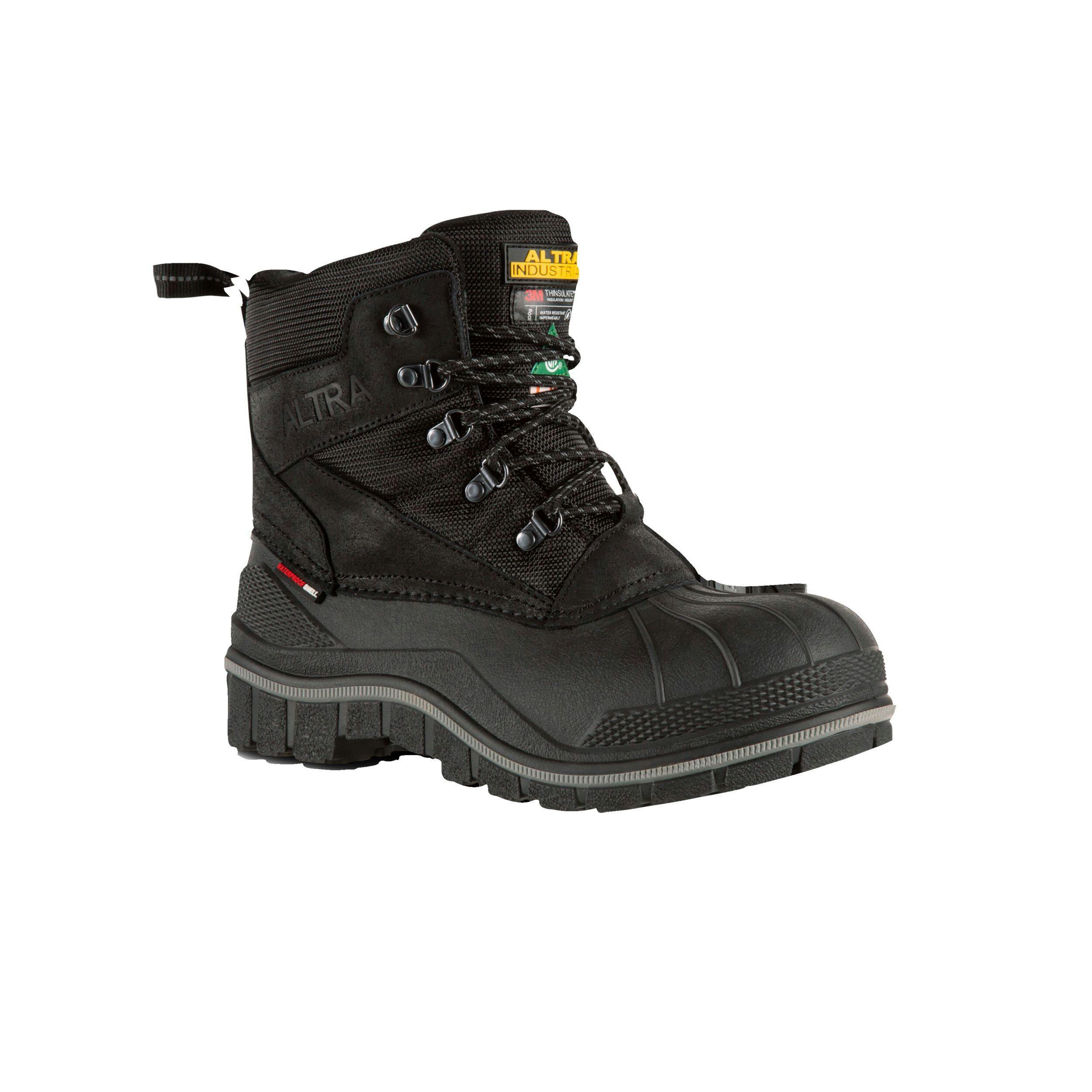Altra Callahan Men's Winter CSA Canadian-made Waterproof Steel Toe Work Boots, Black