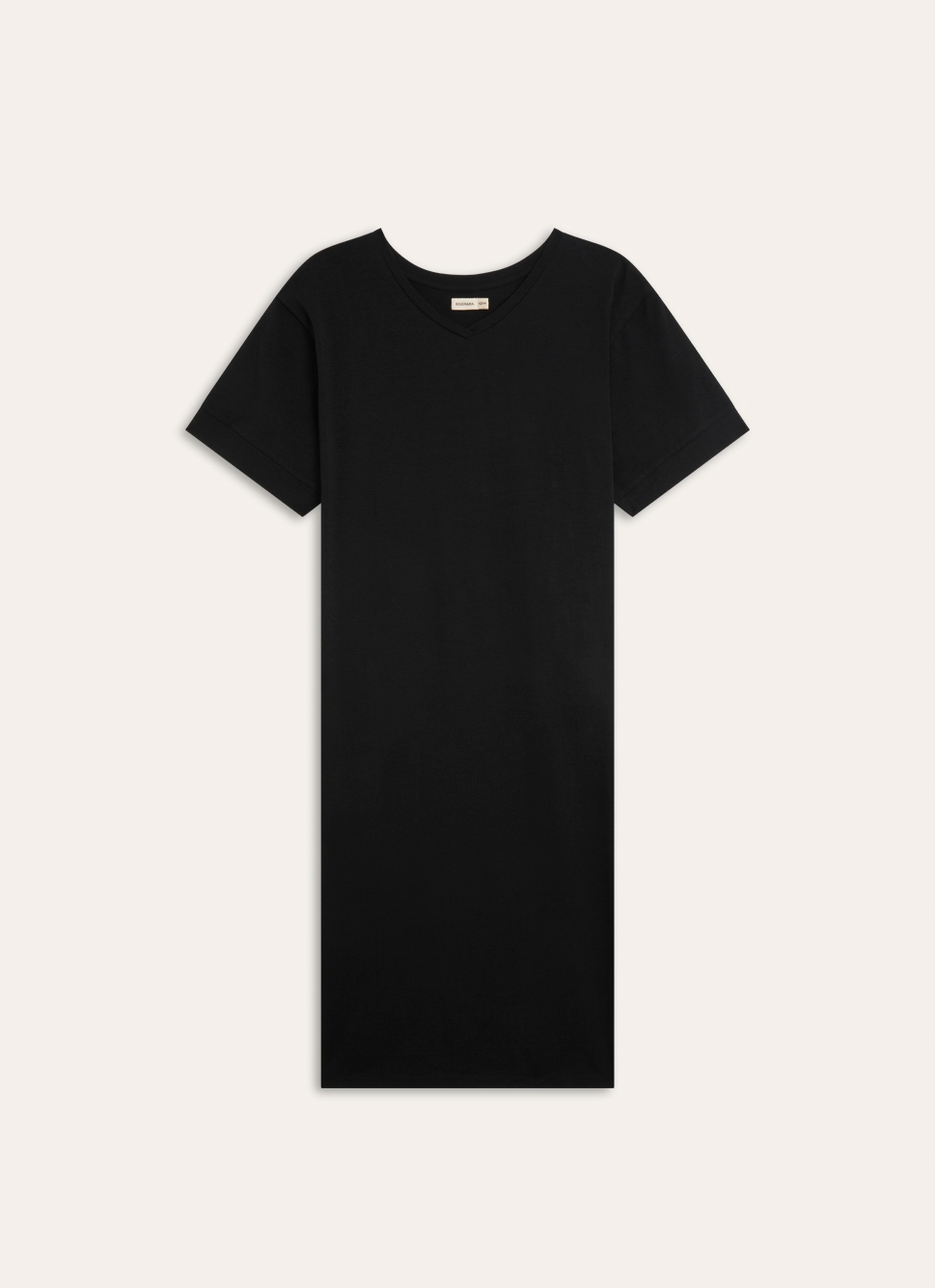 CHEMISE DE NUIT MANCHES COURTES UNI EN COTON BLEU
