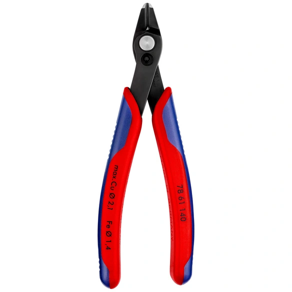 Zange, Electronic-Super-Knips-R- rot / blau, 140mm