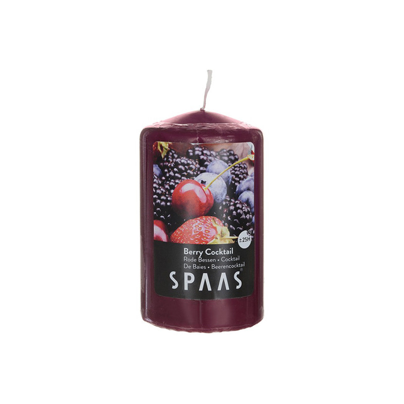 Bougie Cylindre parfumée cocktail baie 10 cm