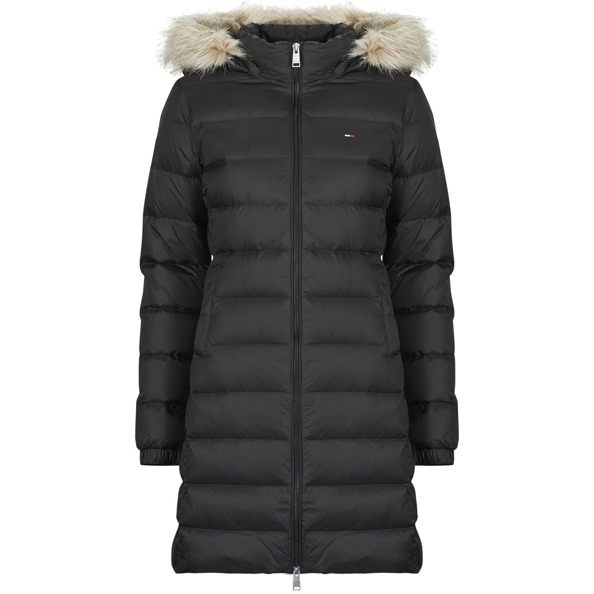 Tommy Jeans - TJW ESSENTIAL HOODED DOWN COAT - Black