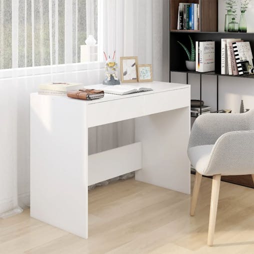 NNEVL Desk White 101x50x76.5 cm Engineered Wood