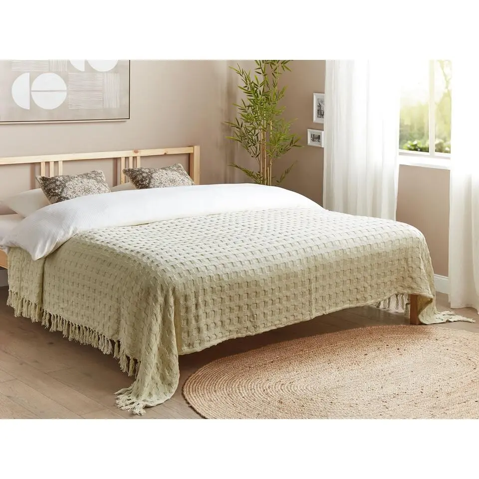 BERE - Bedsprei - Wit - 220 x 240 cm - Katoen
