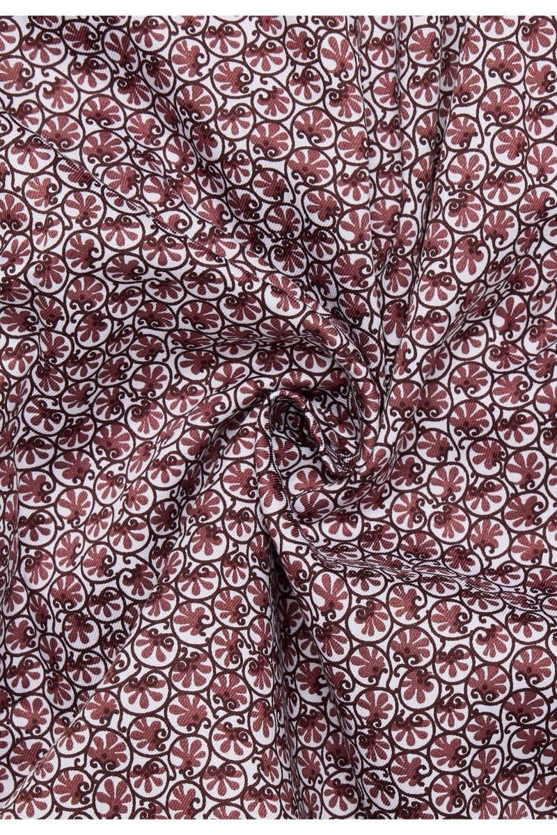 ETERNA Slim Fit Hemd chianti, Bedruckt