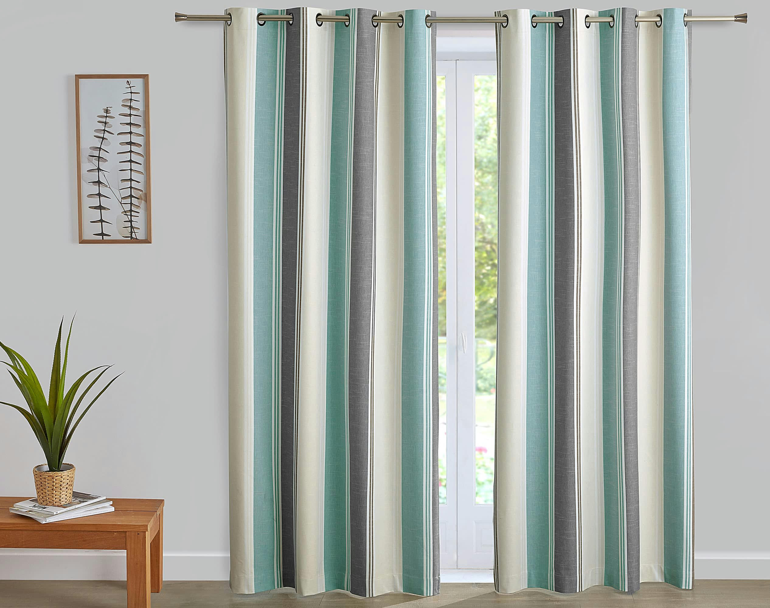 ALPS - Rideau à l'unité monté sur œillet 135x260 en coton vert