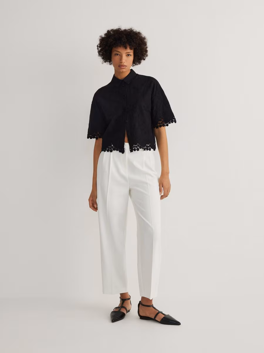 Shirt With Openwork Pattern