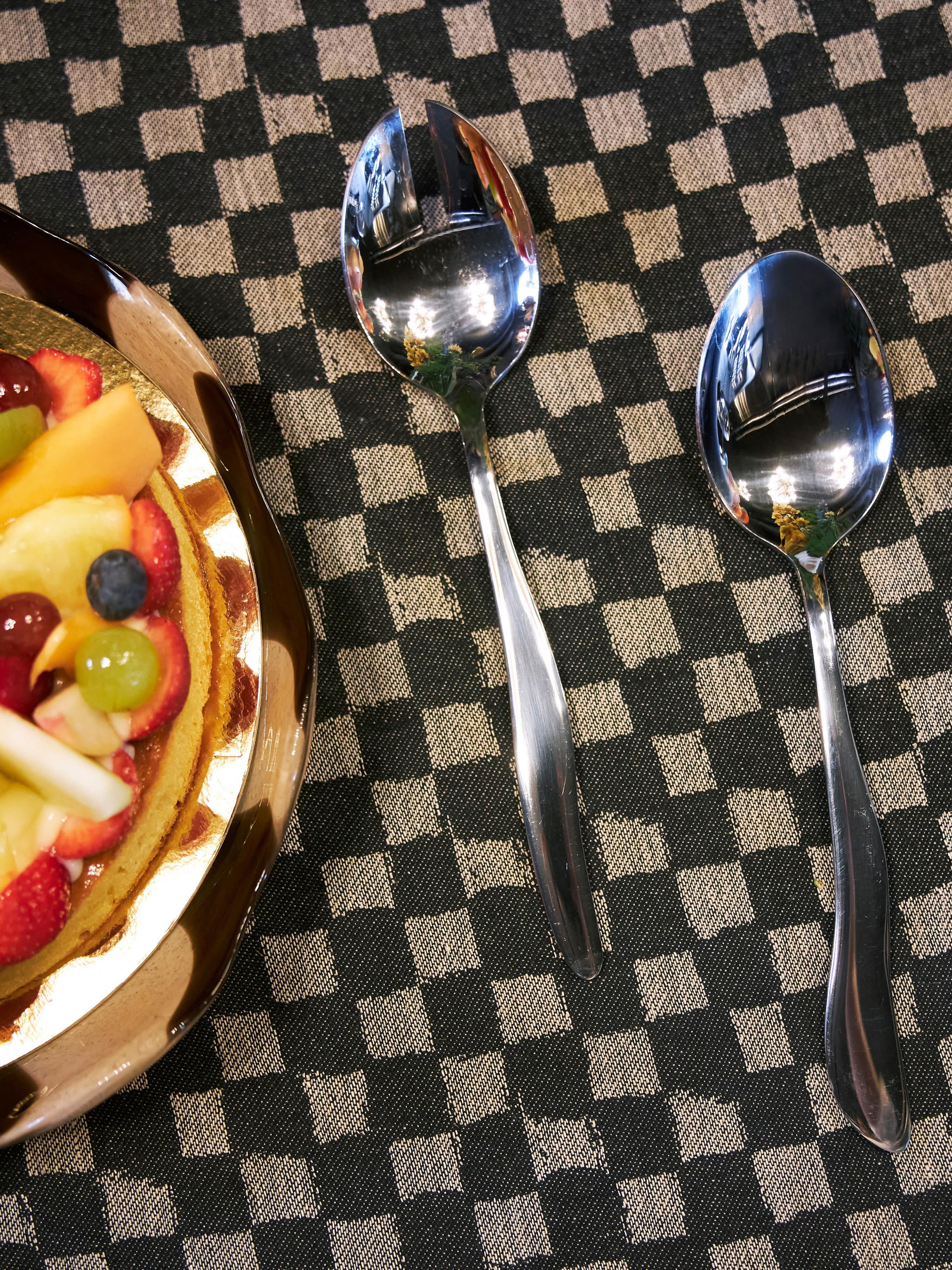Hochglanzpoliertes Salatbesteck Waverly