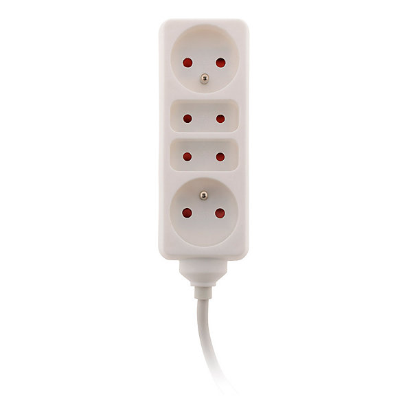Bloc multiprise 2x6A   2x16A - Blanc - Zenitech