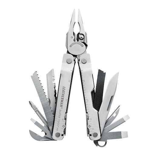 Leatherman Supertool 300 Stainless Multi-Tool & Leather Sheath & Skeletool Kbx