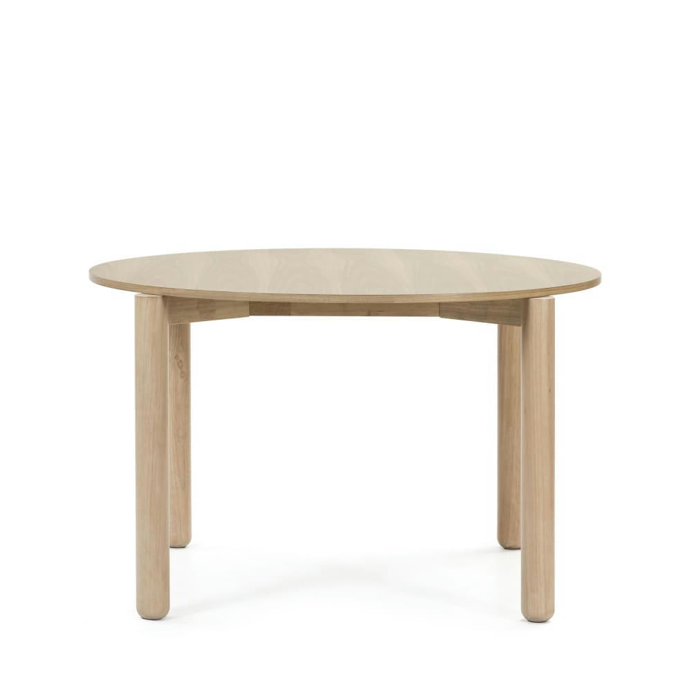 ATLAS - Table à manger ronde en bois D120cm bois clair