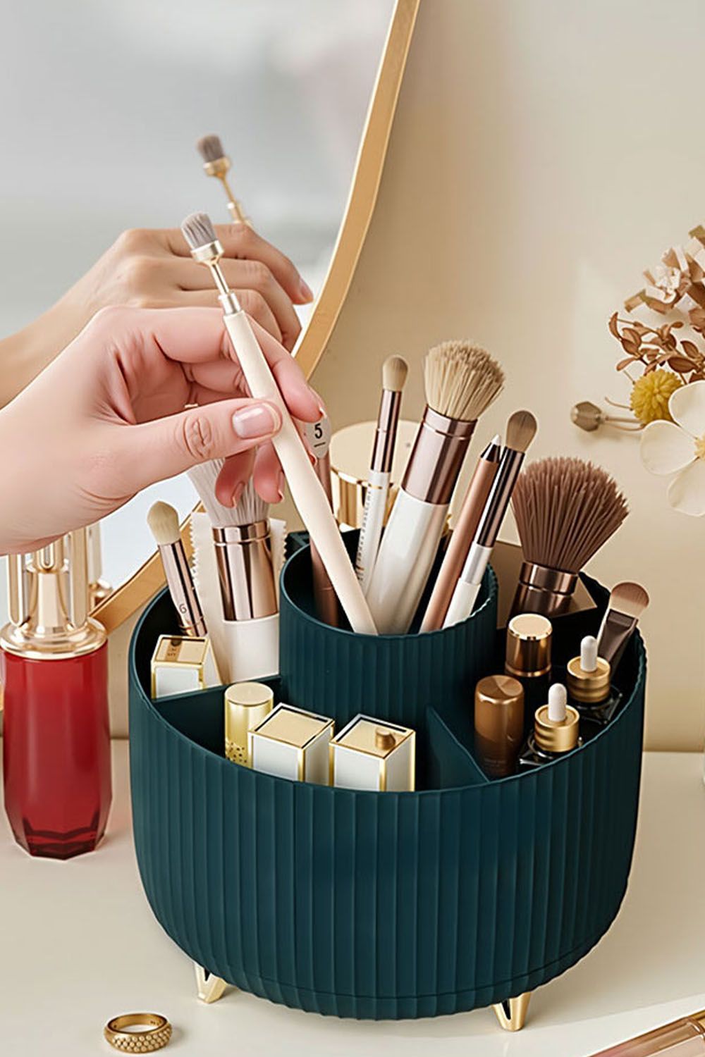 SHEONLY Tabletop Rotating Cosmetic Storage Organizer