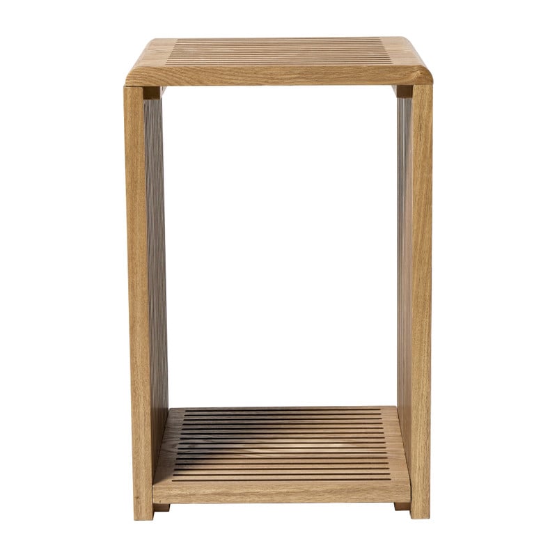 Bijzettafel Japandi hoog - bruin - 60x39x39 cm