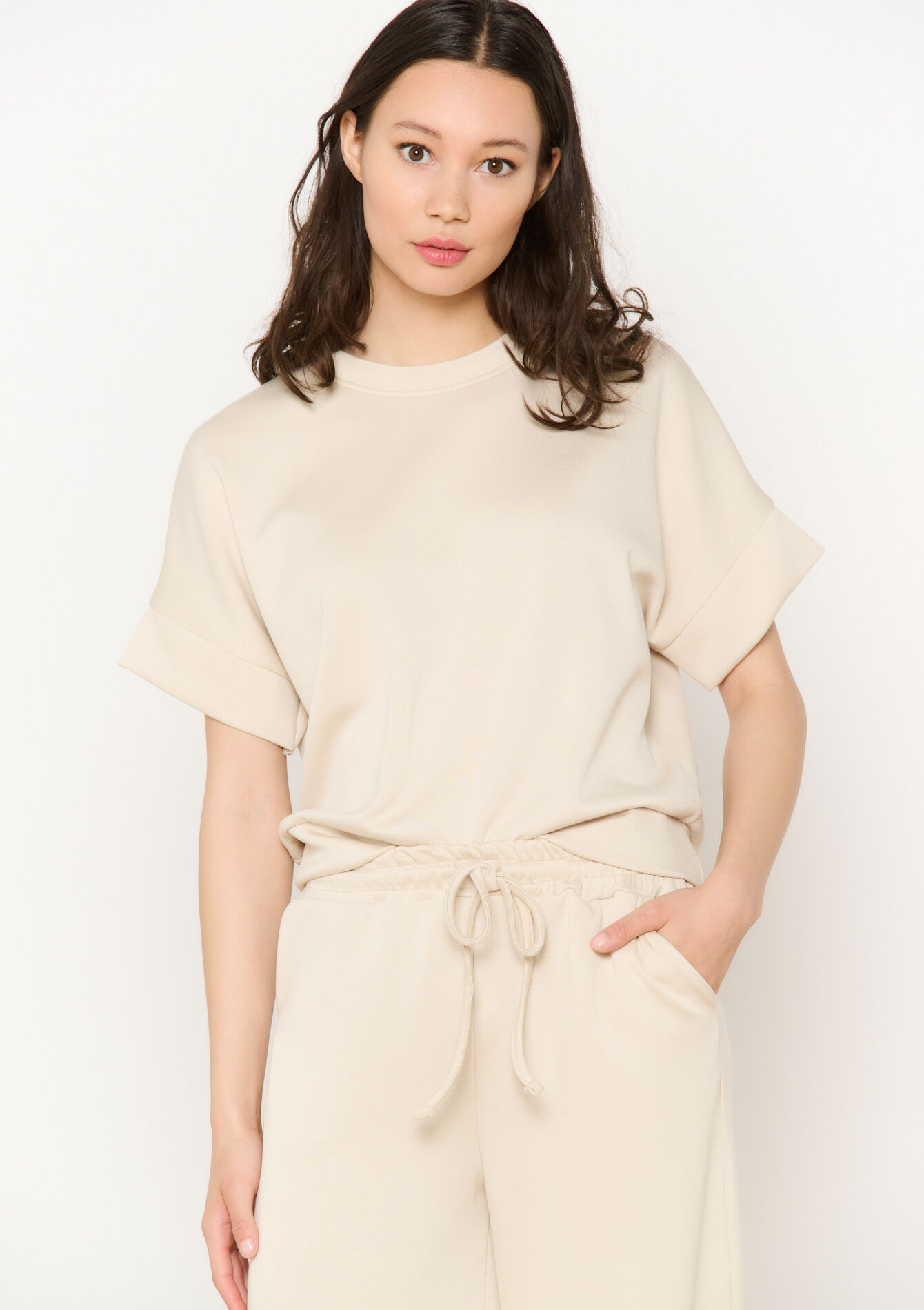 T-shirt in sweatstof