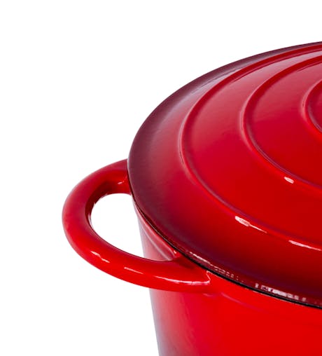 26cm Enamelled Cast Iron French Oven Casserole (4.7L) - Red
