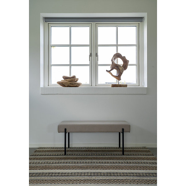 Banc Swindon, Beige, Tissu, 100x36x42,5 cm, Seven Design