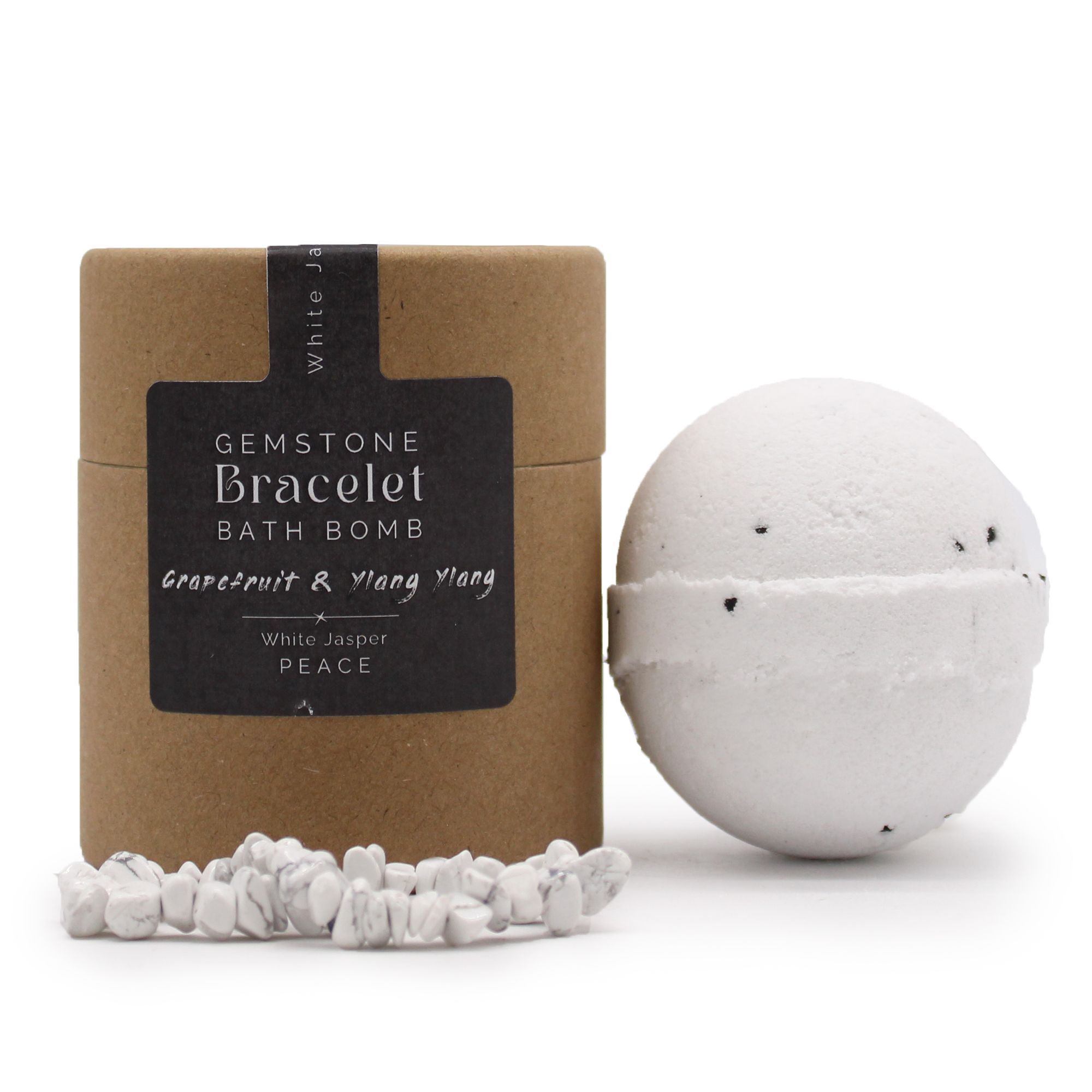 KDMD White Jasper Gem Bracelet Bath Bomb