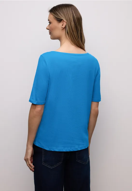 Shirt mit U-Boot-Ausschnitt