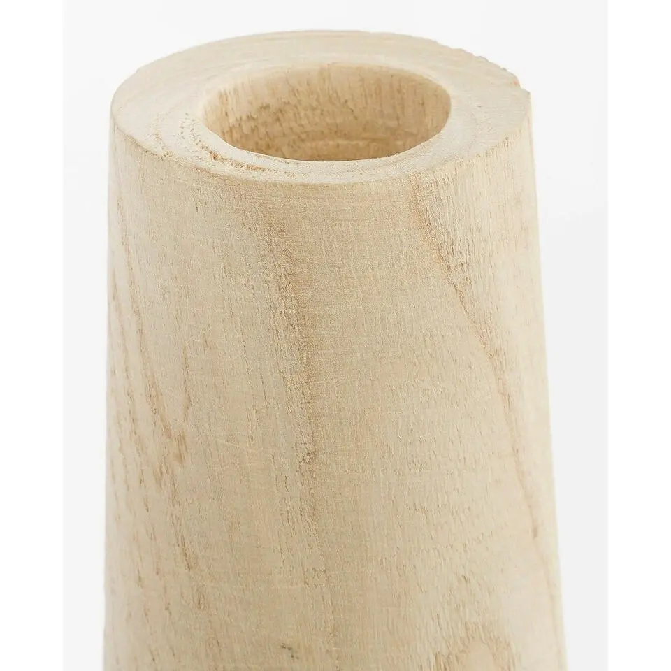 Mica Decorations Vaas - hout - bolvormig - 16 x 28 cm