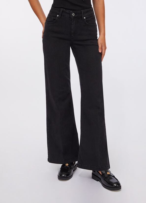 Jeans flare a vita alta