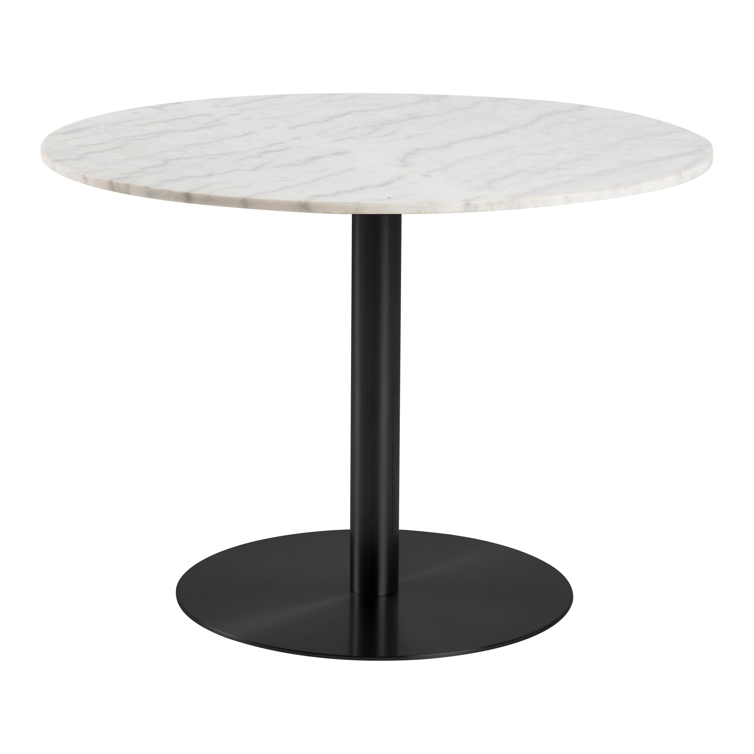 by fonQ Marble Eettafel Marmer - Ø 105 cm - Wit/Zwart