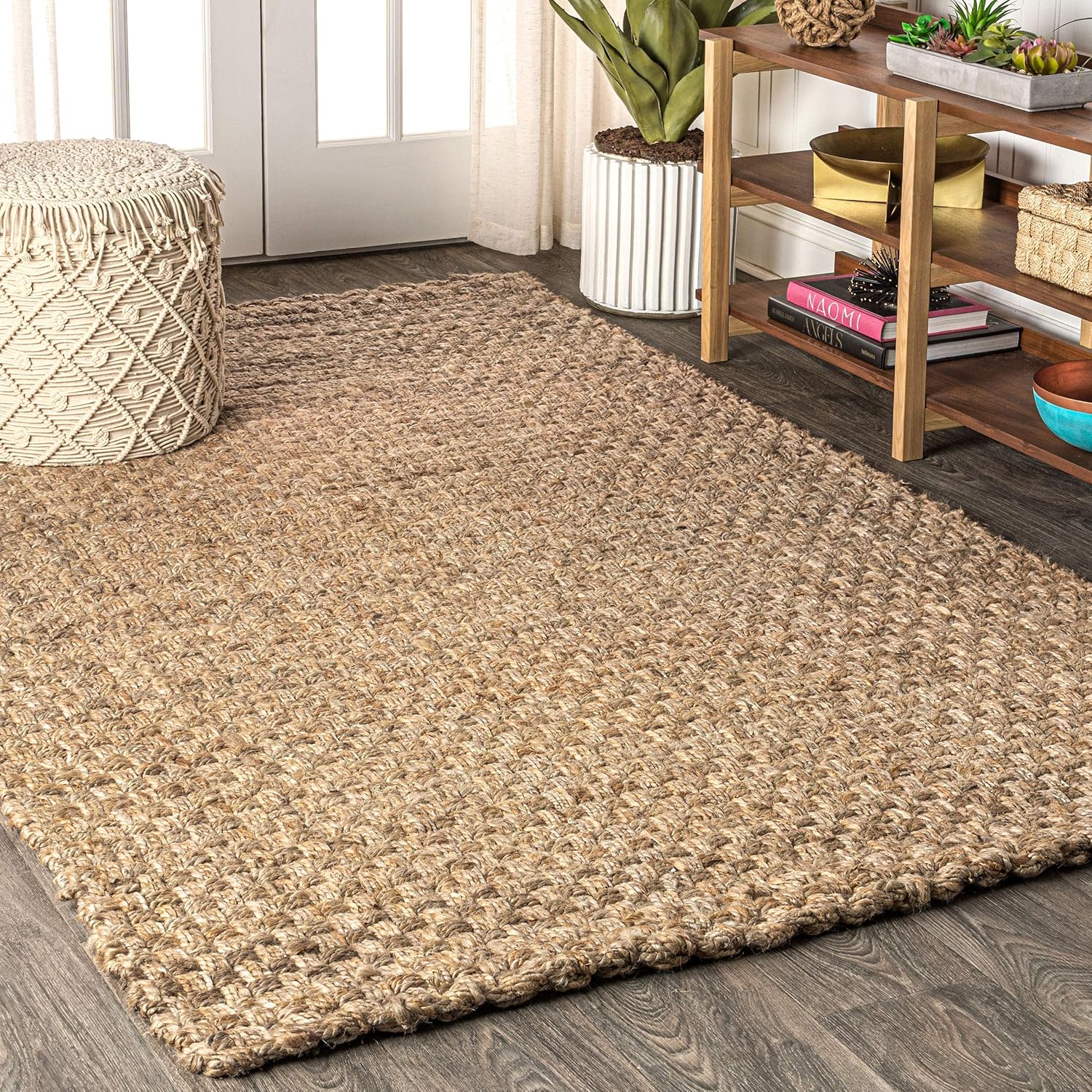 JONATHAN Y Estera Hand Woven Boucle Chunky Jute Natural Indoor Area Rug, 8x10, Bohemian, Transitional, Easy-Cleaning for Living Room, Bedroom, Kitchen, Pet Friendly, Non-Shedding (NFR102A-8)