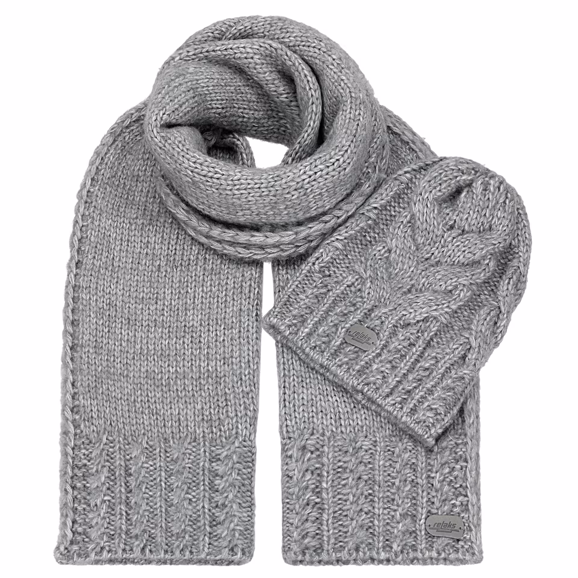 Komplet RELAKS z wełny merino - czapka   szalik