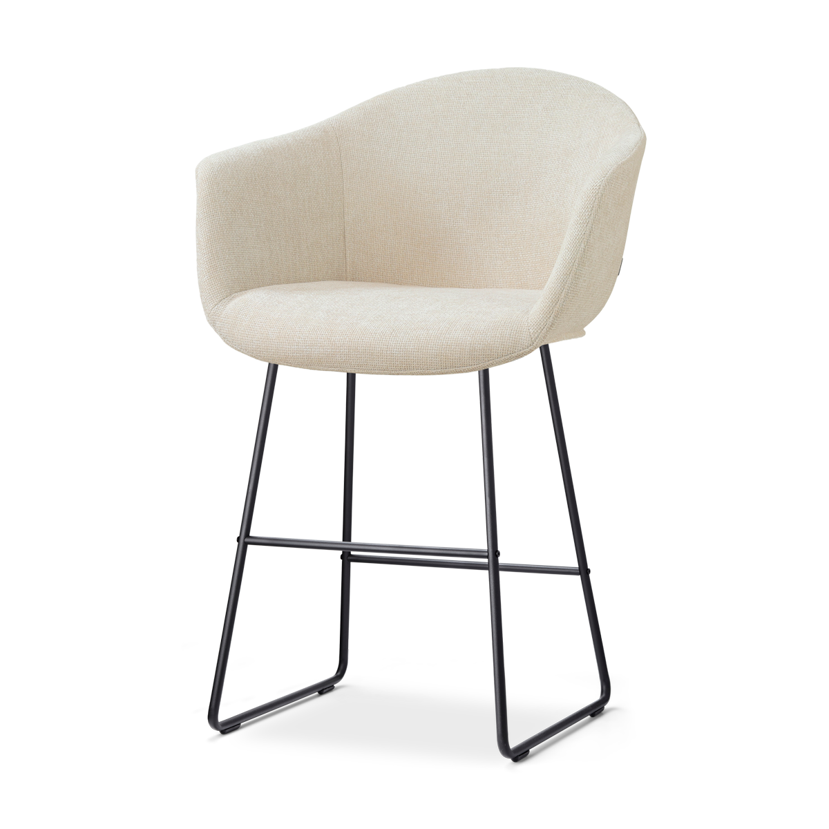 Nolon Nino-Otis Barkruk Cottonbeige - Zwart Onderstel - 65 Cm