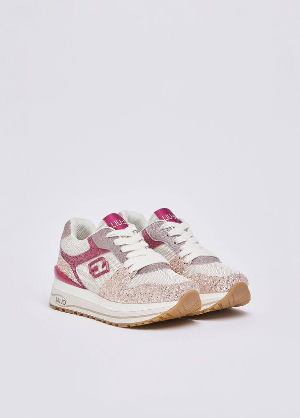 Sneakers platform full glitter