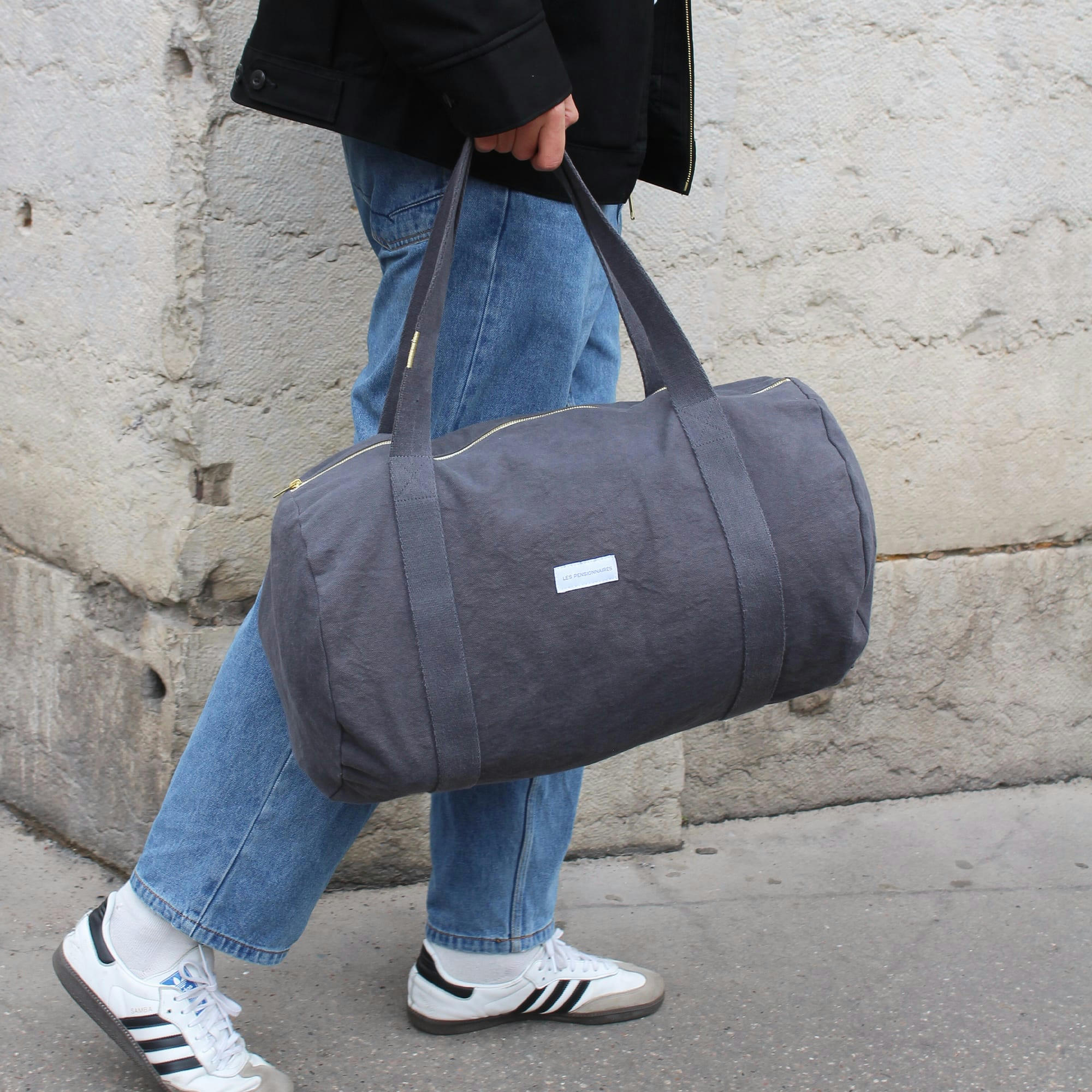 - Sac bowling en toile de coton bio gris ardoise