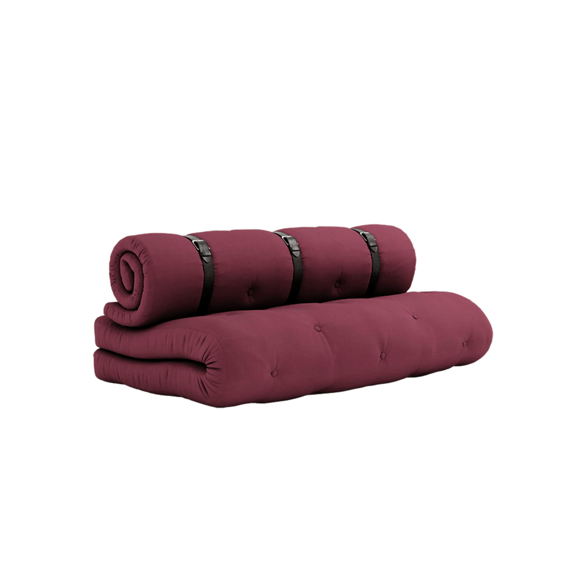 - Matelas futon fauteuil 2 en 1 bordeaux 140x200