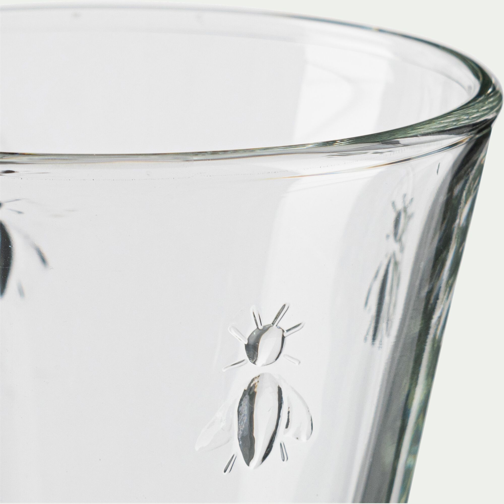 ABEILLE - Verre à vin en verre pressé 24cl - transparent