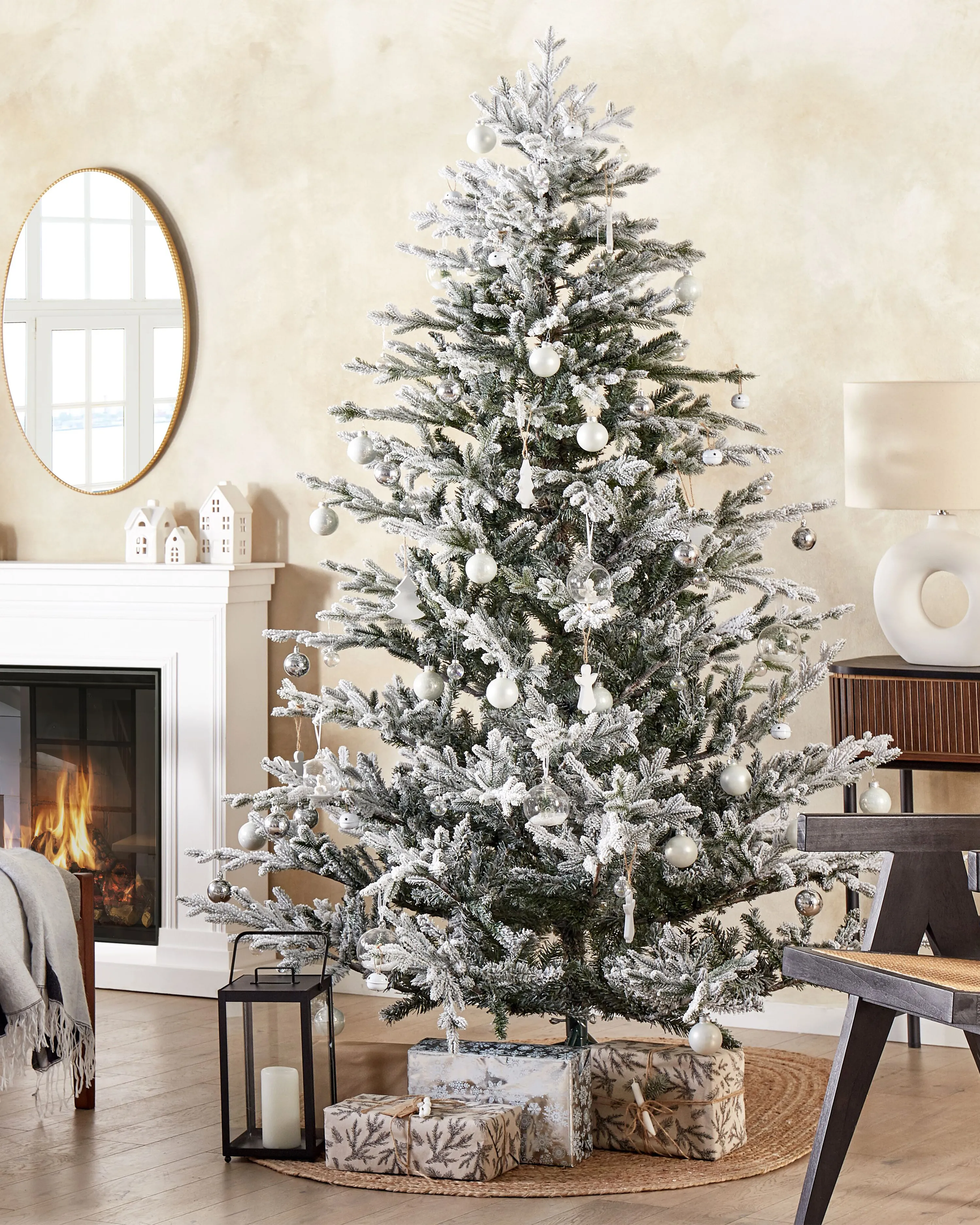 Artificial Snowy Christmas Tree BRISCO 210 cm White