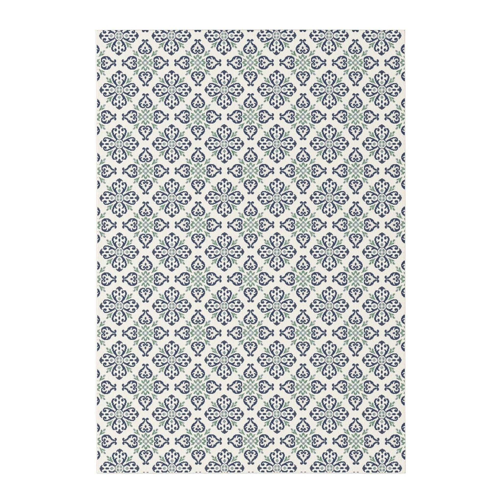 AFK Living vloerkleed Sintra - voor binnen en buiten - blauw - 200 x 290 cm