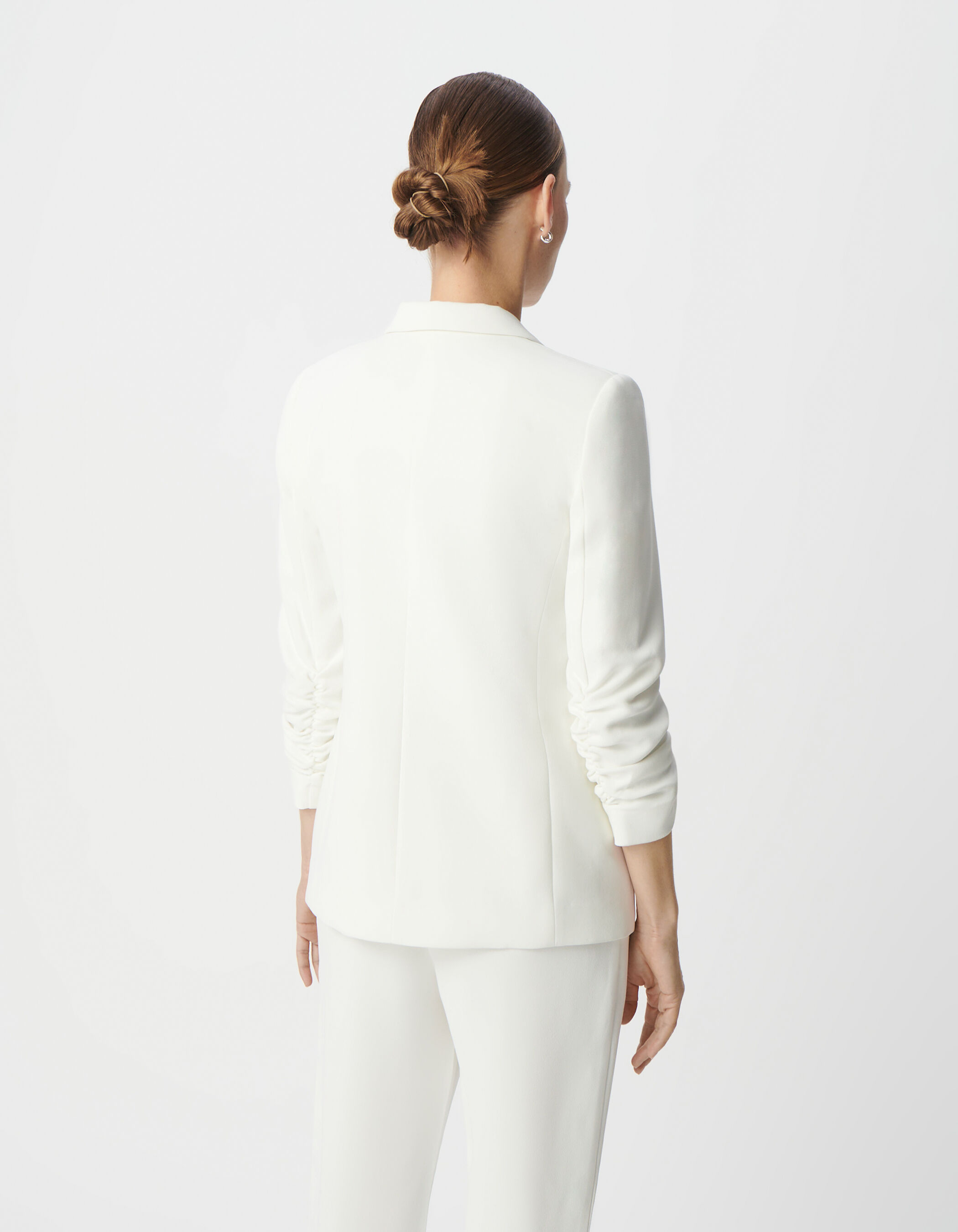 Veste de costume blanc cassé recyclé Femme