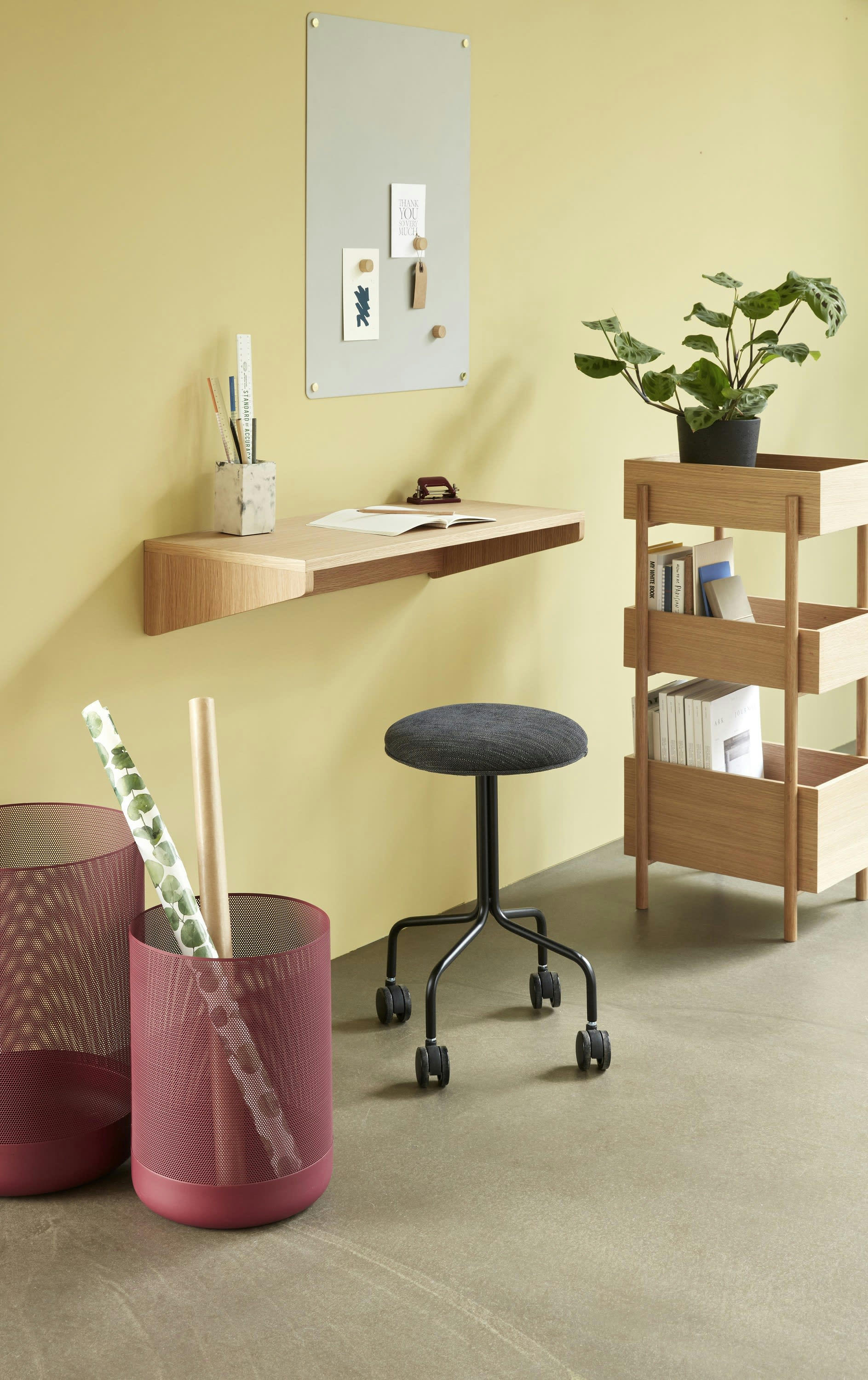 STACK - Étagère 3 compartiments en bois beige