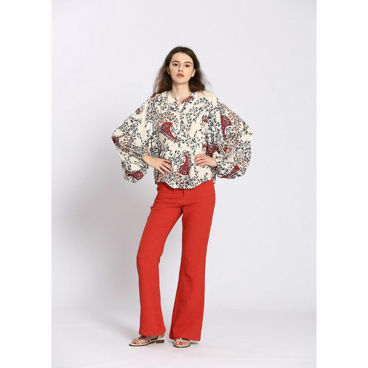 Blouse imprimée manches longues