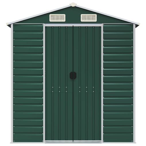 NNEVL Garden Shed Green 191x215x198 cm Galvanised Steel