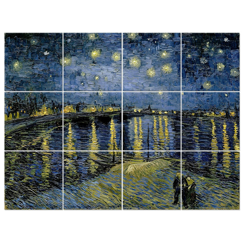 - Tableau Nuit Étoilée sur le Rhône - Vincent Van Gogh 150x200cm