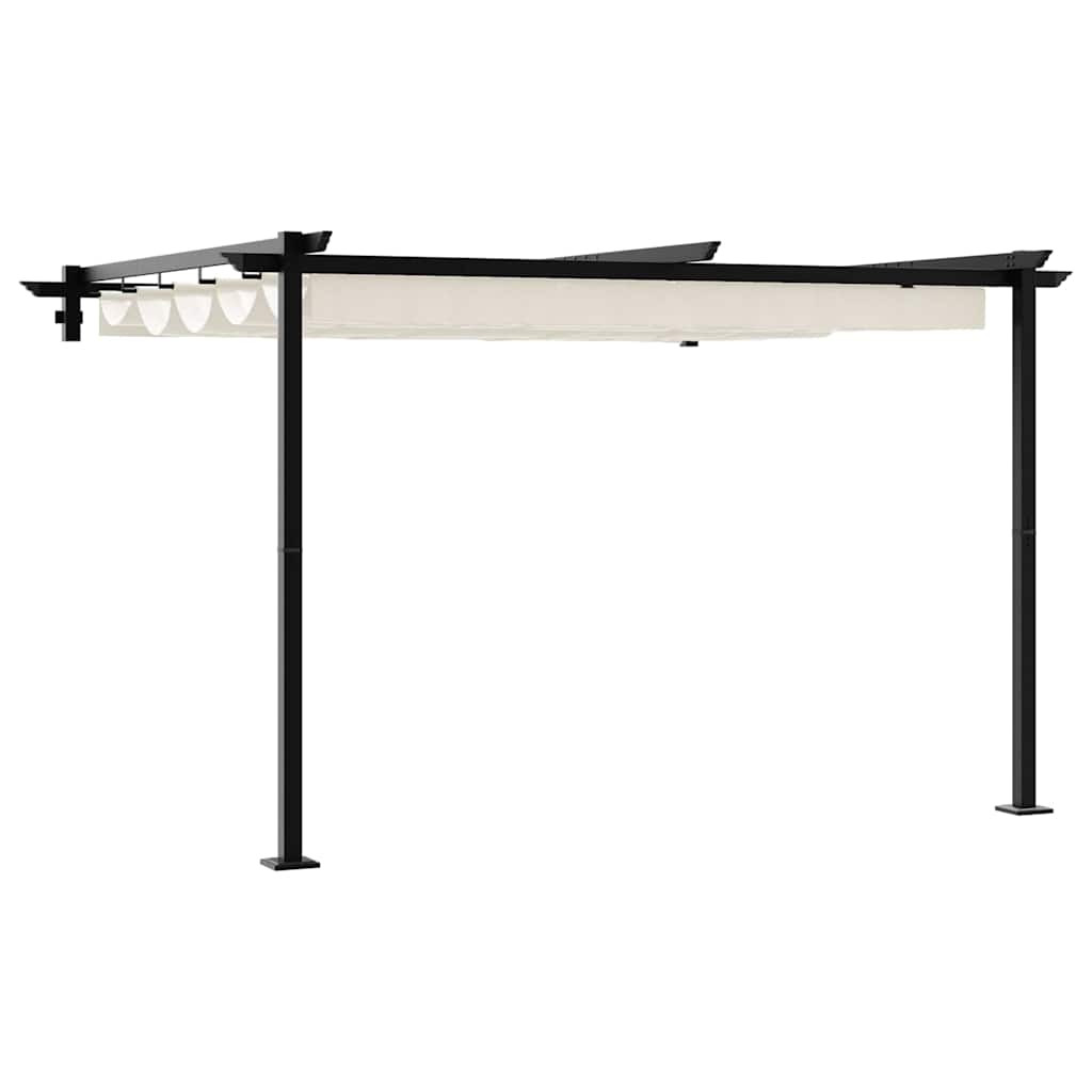 Altana Przyścienna Ogrodowa Kremowa Ze Zwijanym Dachem300 x 300 x 200 cm