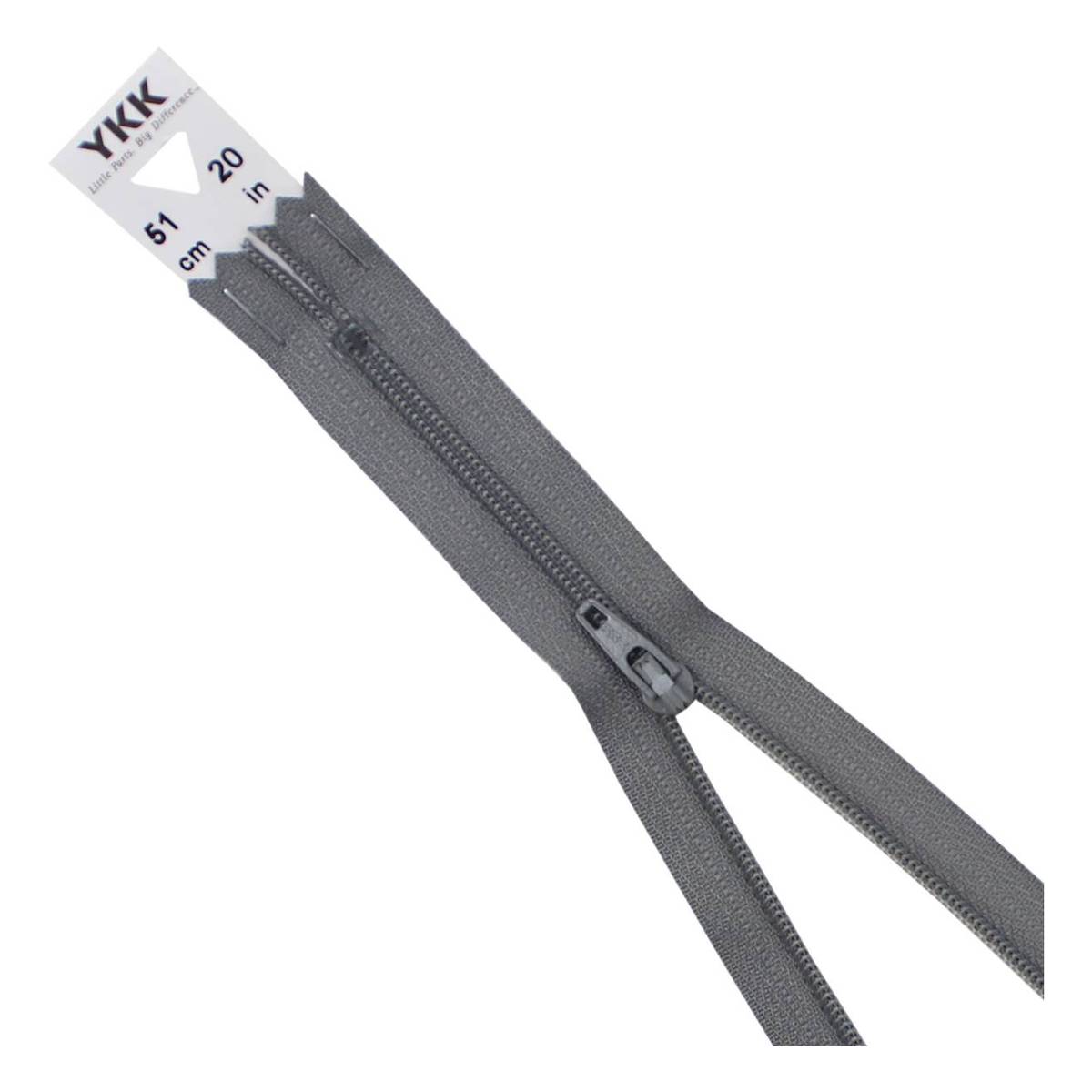 YKK Light Grey Dress and Skirt Zip 51cm