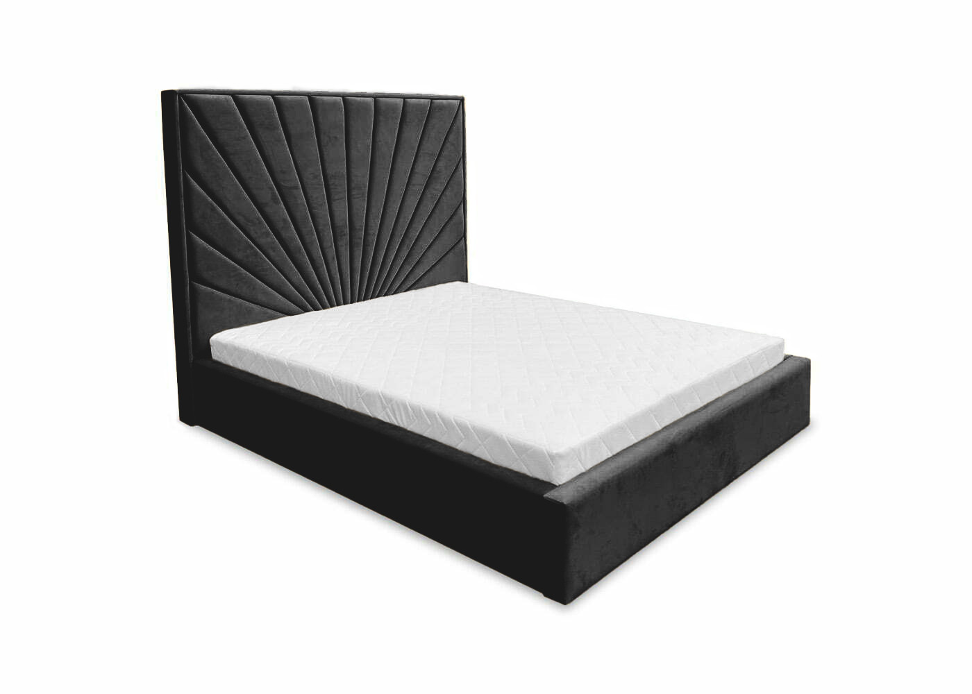 Łóżko tapicerowane Dubaj 140x200 czarne