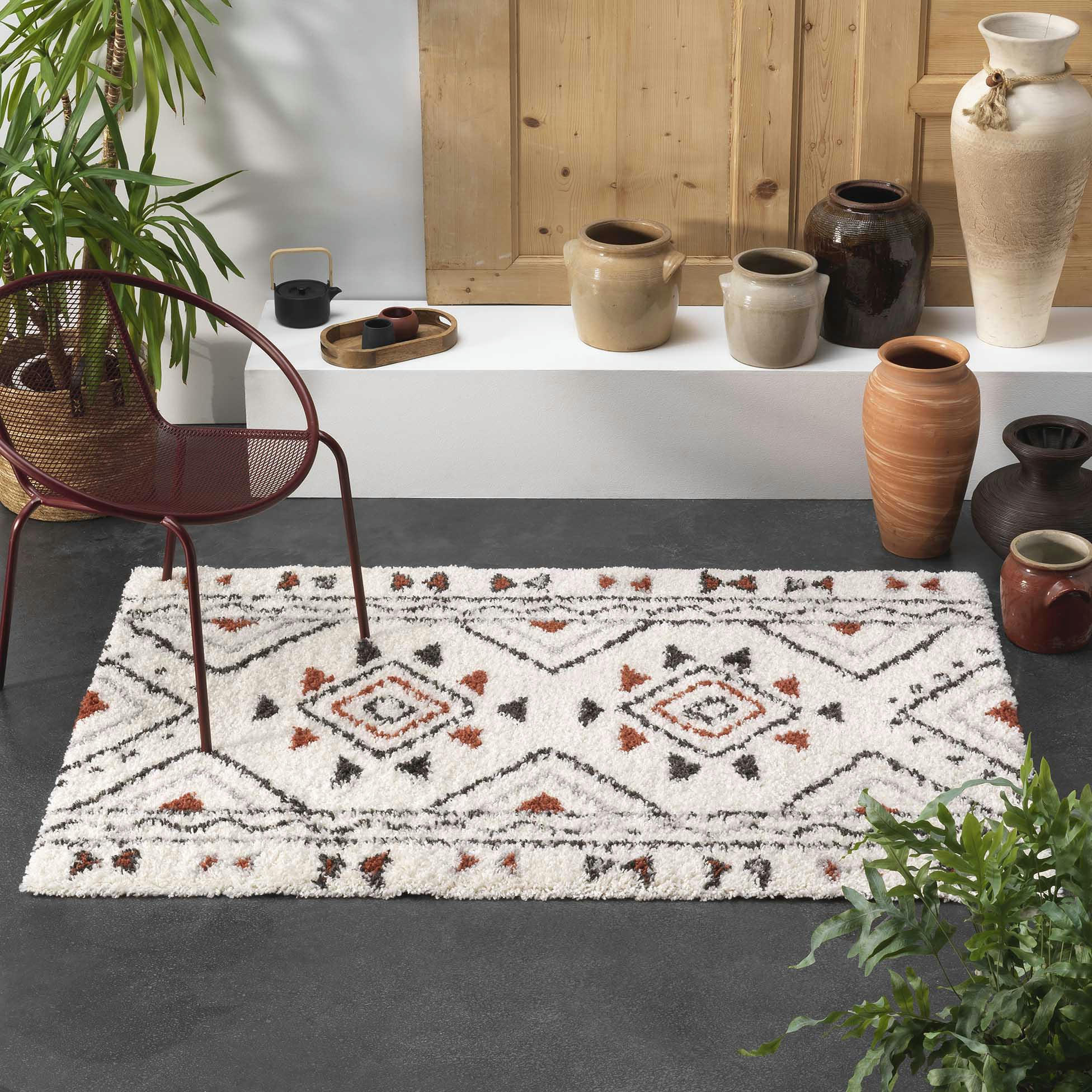 - Tapis rectangle 160x230cm saharienne beige